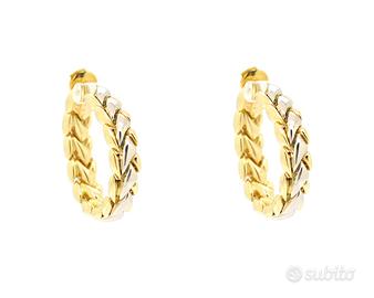 Orecchini Chimento in oro giallo e bianco
