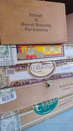 Scatole varie  legno sigari 