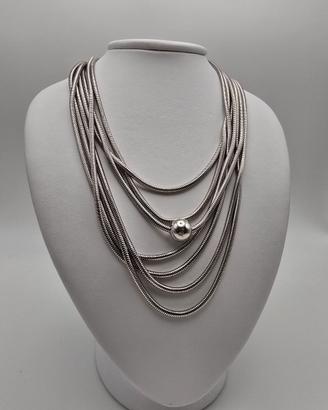 Collana Multifilo in Argento firmata Pianegonda