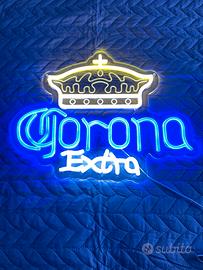 Lampada led insegna neon corona