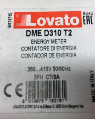 LOVATO DME D310 T2 CONTATORE DI ENERGIA