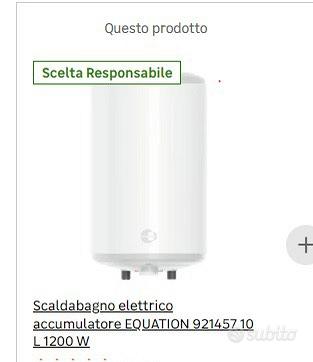 Scaldabagno elettrico accumulatore EQUATION 921457 10 L 1200 W