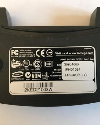 Iomega Hi-Speed Portable HD  interfaccia firewire