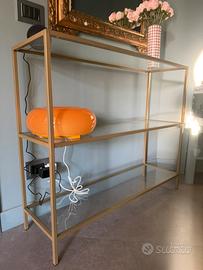 Consolle vetro e oro