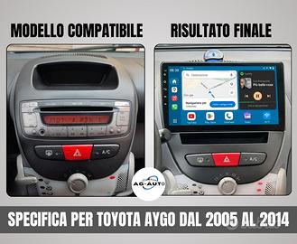 Toyota Aygo KIT COMPLETO Autoradio android  2 din