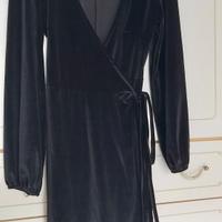 vestito nero donna a incrocio.