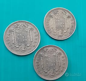 monete  1 pesetas 1966 