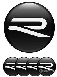 4 sticker R volkswagen per comprimozzi 65 mm rline