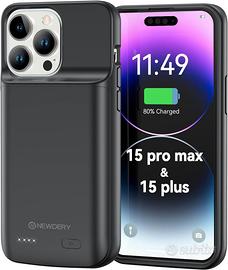 Batteria cover iPhone 15 Plus e 15 Pro Max, 5000mA
