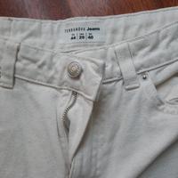 Jeans donna bianchi a vita alta di Terranova 