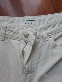 Jeans donna bianchi a vita alta di Terranova 