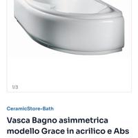Vasca Asimmetrica Grace 150x100 DX + Scarico Bonom