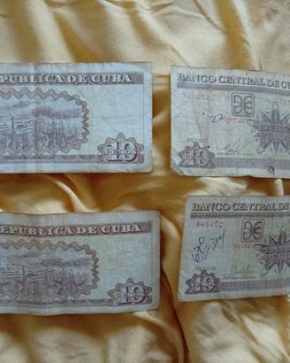 banconote da 10 peso cubano