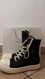 Rick Owens DRKSHDW High-Top Canvas Nere