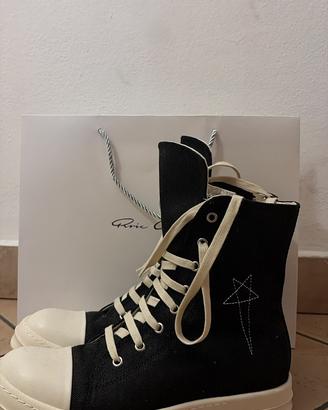Rick Owens DRKSHDW High-Top Canvas Nere