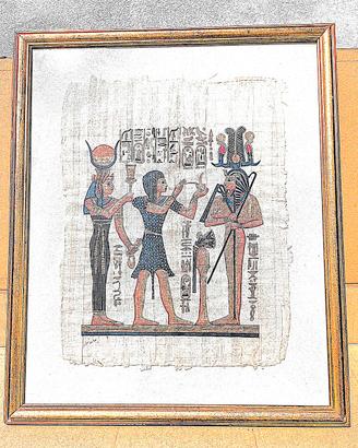 Quadro antico Egitto - Secondo Papiro autentico co