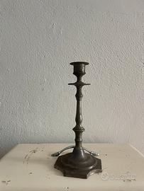 Candeliere latta antico