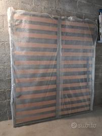 Rete con doghe in legno materasso 163x193