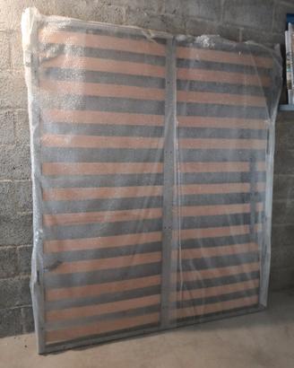 Rete con doghe in legno materasso 163x193