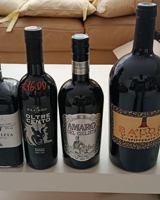 Vino in bottiglie e spirits