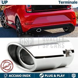 TERMINALE di Scarico OVALE per VW UP Inox Cromato