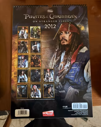Calendario Disney il pirata dei caraibi anno 2012