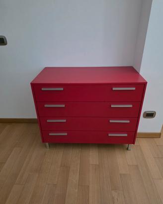 coppia mobili rosso moderno
