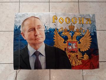 Bandiera Russia con Putin 