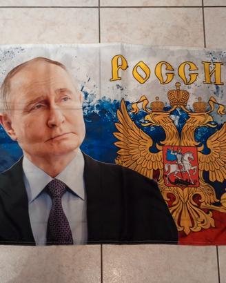 Bandiera Russia con Putin 