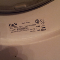 Sportello oblò lavatrice rext mod. Rwp6170w