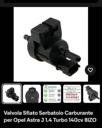 Valvola Canister  spurgo carburante Opel 