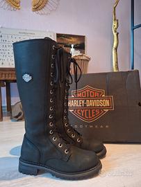 Stivali Harley Davidson Neri Alti Donna 