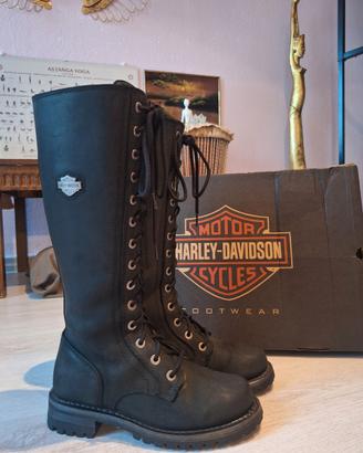 Stivali Harley Davidson Neri Alti Donna 
