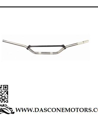 MANUBRIO MOTO UNIVERSALE COLORE ARGENTO ø 22 100 8
