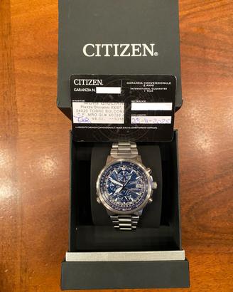 Citizen Crono Pilot blu Radiocontrollato