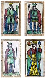 Mattonella mattone riggiola carte da gioco Re oro