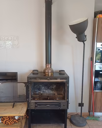caminetto a legna  9kw su telaio o incasso a muro 