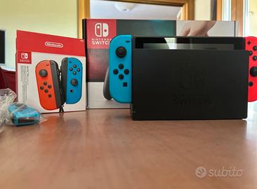 nintendo switch, joycon aggiuntivi, astuccio conso