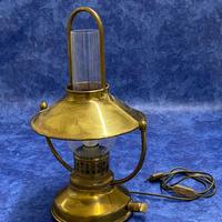 Lampada da tavolo stile nautico in ottone anni '80