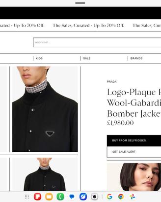 Prada wool-gabardine bomber jacket
