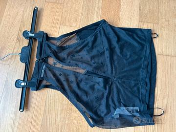 Top Nero Trasparente con Stelle