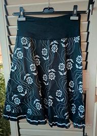Gonna vintage Y2K fiori grunge goth S