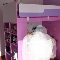 Cameretta 2 posti letto color glicine