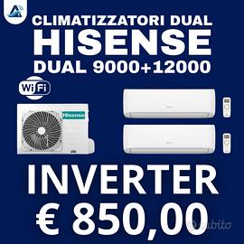 CLIMATIZZATORI  HISENSE DUAL  9000 + 12000 BTU
