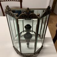 applique lampada stile 800 ottone e vetri molati