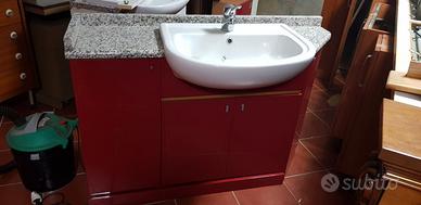 Mobile bagno rosso