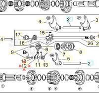 Leva index completa Aprilia Caponord 1000 AP024837