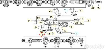 Leva index completa Aprilia Caponord 1000 AP024837