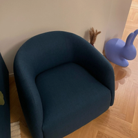 Poltrona Girevole Filomena Blu Topazio