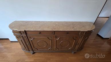 Buffet e tavolo in marmo vintage